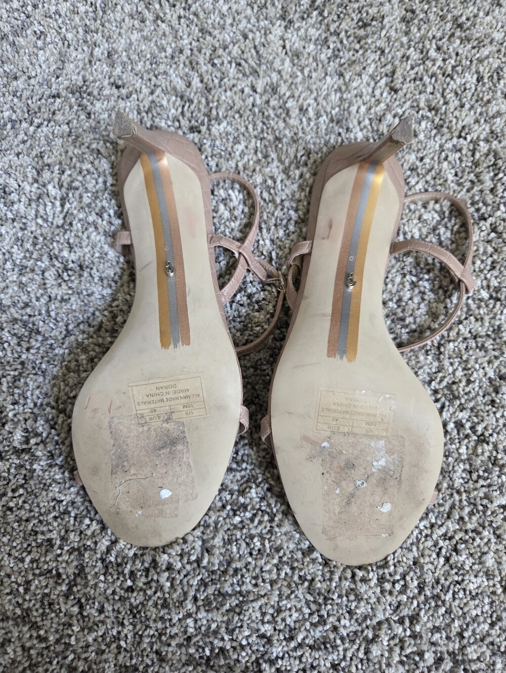 Sam Edelman Women's Doran Heeled Sandal Maple Sugar Croco Tan Nude Size 10 - Picture 8 of 11